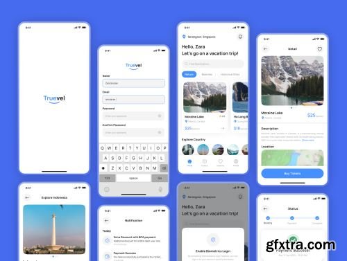 Truevel - Traveling Mobile App Ui8.net