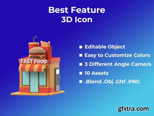 3D Building Illustrations Ui8.net