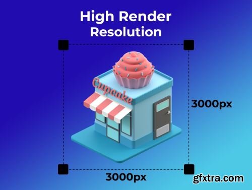 3D Building Illustrations Ui8.net