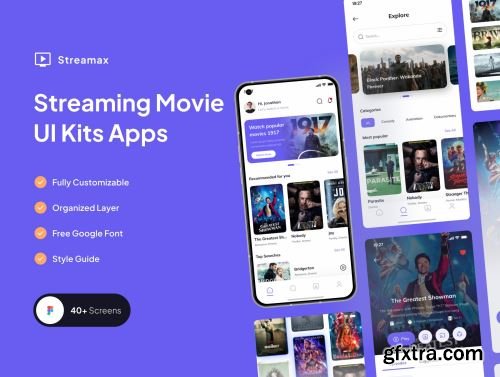 Streamax - Streaming Movie UI Kits Apps Ui8.net