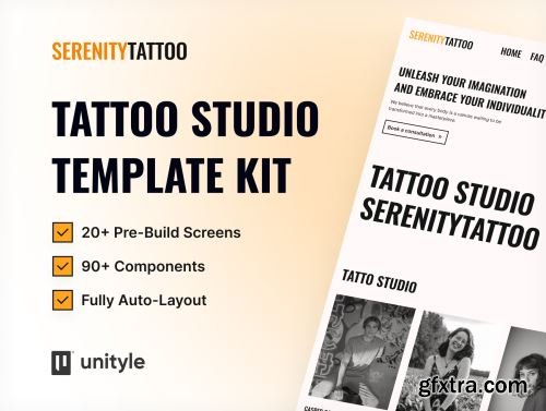 SerenityTattoo - Tattoo Studio Template & UI Kit Ui8.net