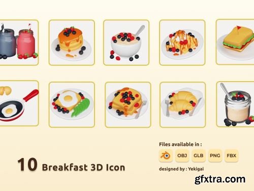 Tasty Temptations Ultimate Food 3D Icon Bundle Ui8.net