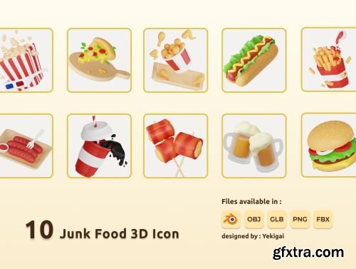 Tasty Temptations Ultimate Food 3D Icon Bundle Ui8.net