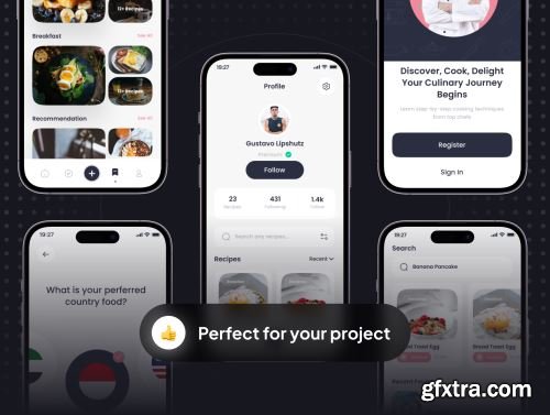 RECIPY - Food Recipe App UI Kit Ui8.net