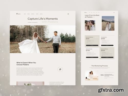 Pixelens – Photography Website Design UI Template Ui8.net