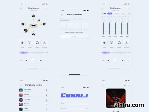 Equali - Equalizer App UI Kit Ui8.net