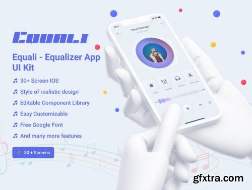 Equali - Equalizer App UI Kit Ui8.net