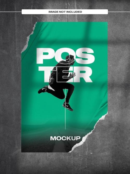 Premium PSD | Torn poster mockup psd template 02 Premium PSD