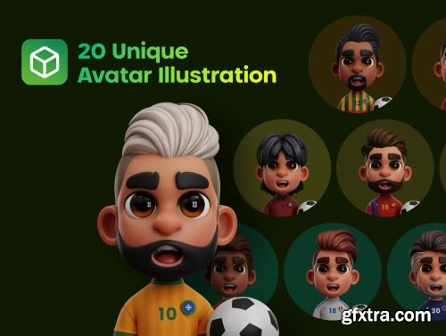 Player Football 3D Avatar Ui8.net