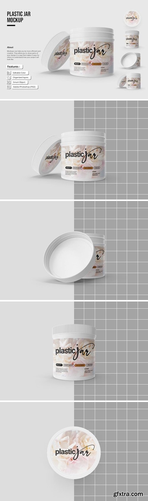 Plastic Jar Mockup TJ53GGH