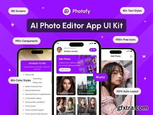 Photofy - AI Photo Editor App UI Kit Ui8.net