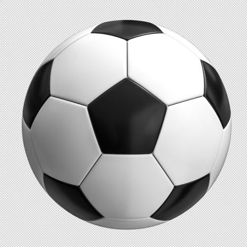 Premium PSD | Classic football ball isolated on white 3d render Premium PSD