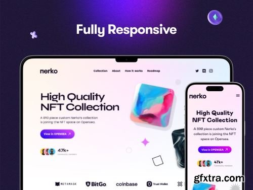 Nerko - NFT Portfolio WordPress Theme Ui8.net