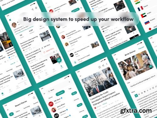 Newsline - News App UI Kit Ui8.net