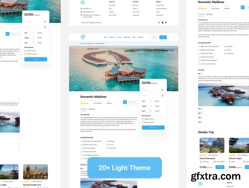 Travel Agency Web UI Kit Ui8.net