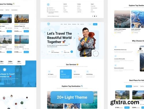 Travel Agency Web UI Kit Ui8.net