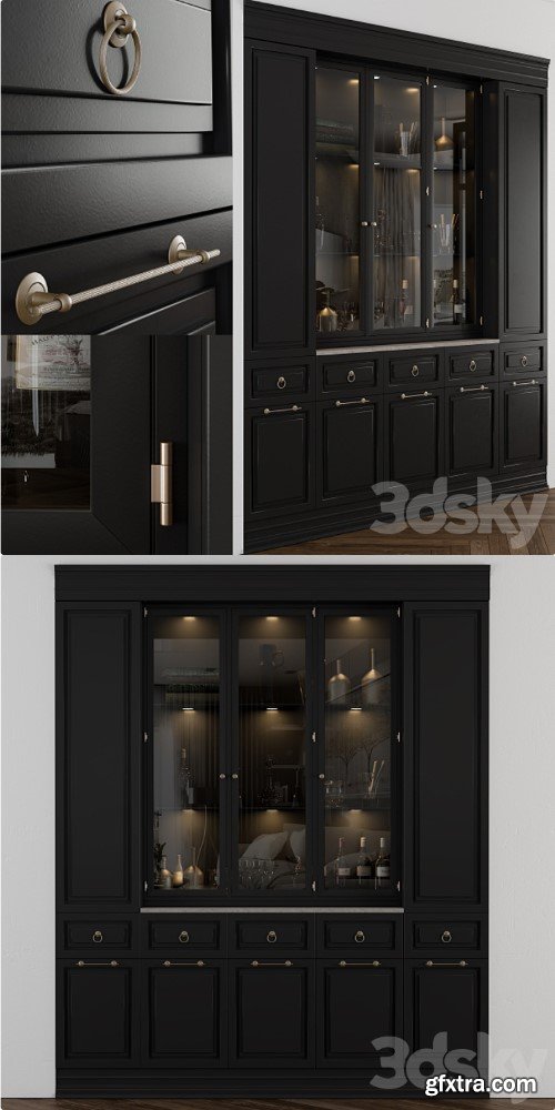 Classic Display Cabinet Black