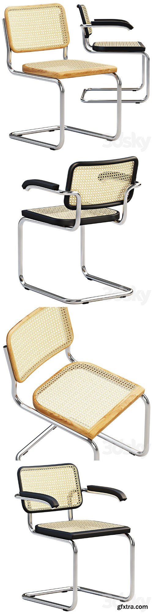 Cesca Chairs B 32 by Marcel Breuer (2 options)