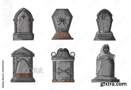 Tombstone Headstone Grave Illustration 530171129