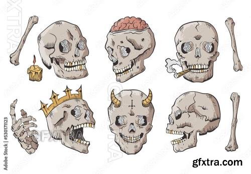 Skull Skeleton Illustrations 530171123