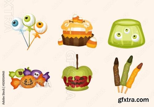 Halloween Candy Illustrations 530154961