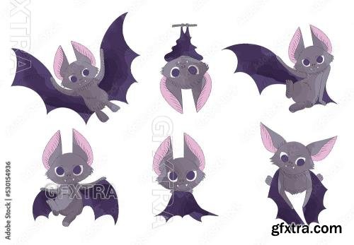 Cute Halloween Bats 530154936