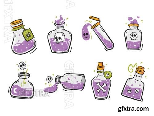 Magic Potion Spell Jar Poison Bottles 530154924