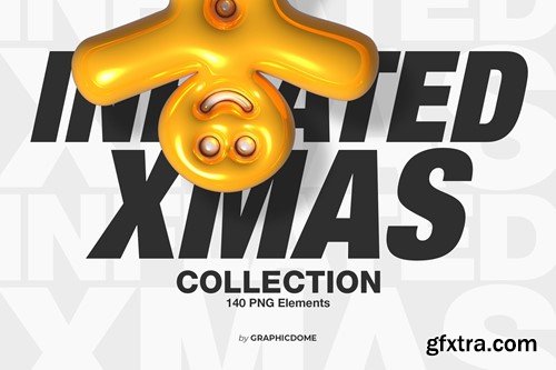 Inflated Xmas PNG Elements YJ8CPGS