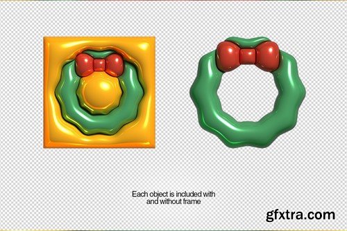 Inflated Xmas PNG Elements YJ8CPGS