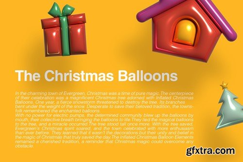 Inflated Xmas PNG Elements YJ8CPGS