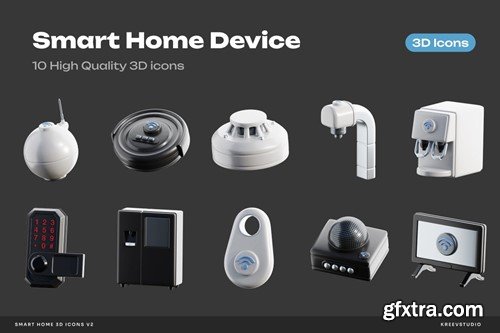 Smart Home Device 3D Icons Vol. 2 FWZZQVC