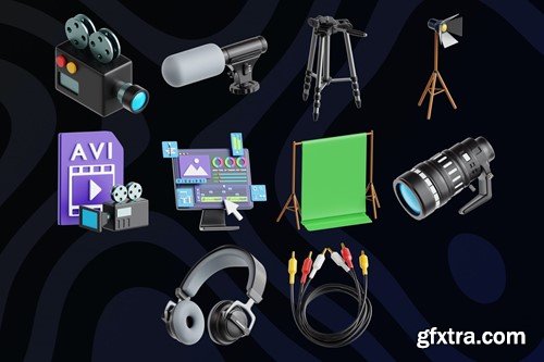 Video Equipment - 3D Icon Set G6RDSLD