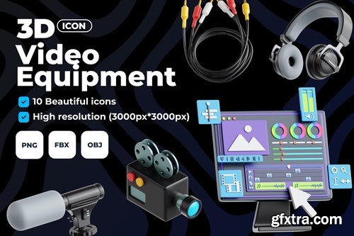 Video Equipment - 3D Icon Set G6RDSLD