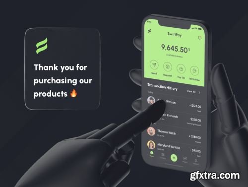 SwiftPay - Money Transfer App UI Kit Ui8.net