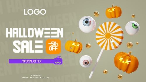 Premium PSD | Halloween pumpkin holiday ghosts monsters night scary Premium PSD