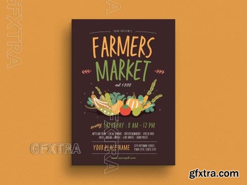 Farmer Market Event Flyer Layout 529495667