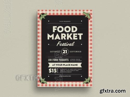 Gingham Food Market Event Flyer Layout 529495657