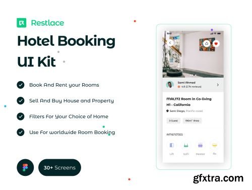 Restlace Hotel Booking App Ui8.net