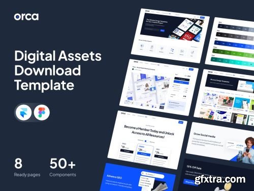 Orca - Digital Downloads Framer Template Ui8.net