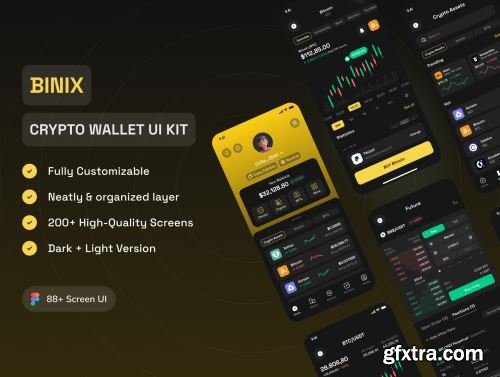 BINIX - Crypto Wallet UI Kit Ui8.net