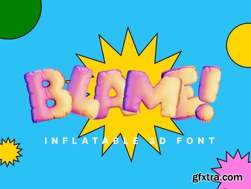 Blame! Inflatable 3D Font Ui8.net