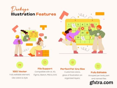 Collaboration & Workspace illustration Ui8.net