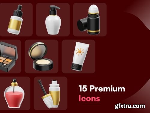 Cosmetic Products 3D Icon Ui8.net