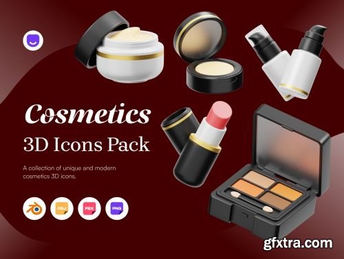 Cosmetic Products 3D Icon Ui8.net
