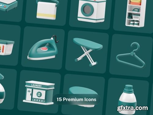 Laundry 3D Icon Ui8.net