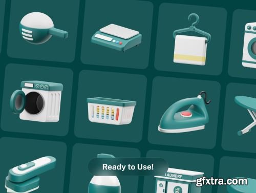 Laundry 3D Icon Ui8.net