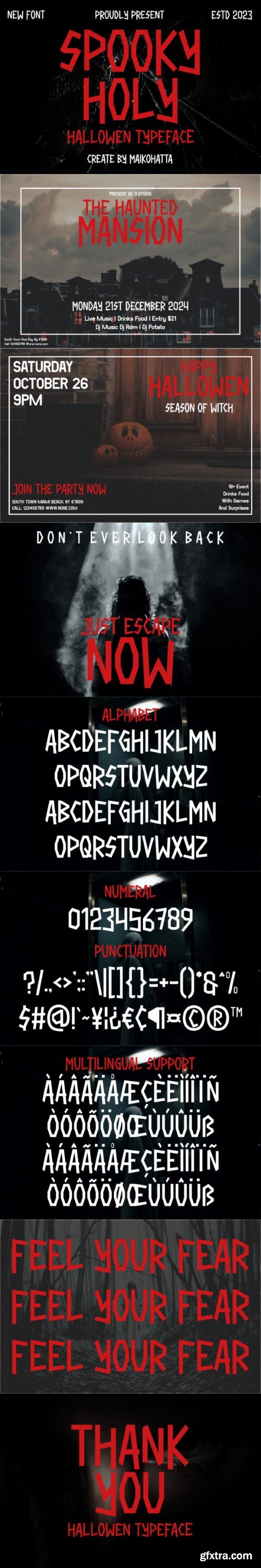 Spooky Holy Font