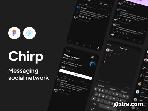 Chirp - Messaging Social Network Ui8.net