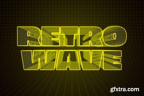 Retro Wave Text Effects GMULKNQ