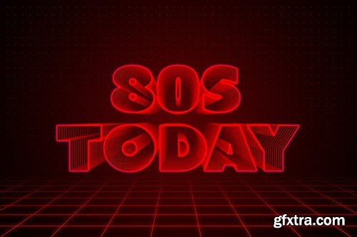 Retro Wave Text Effects GMULKNQ